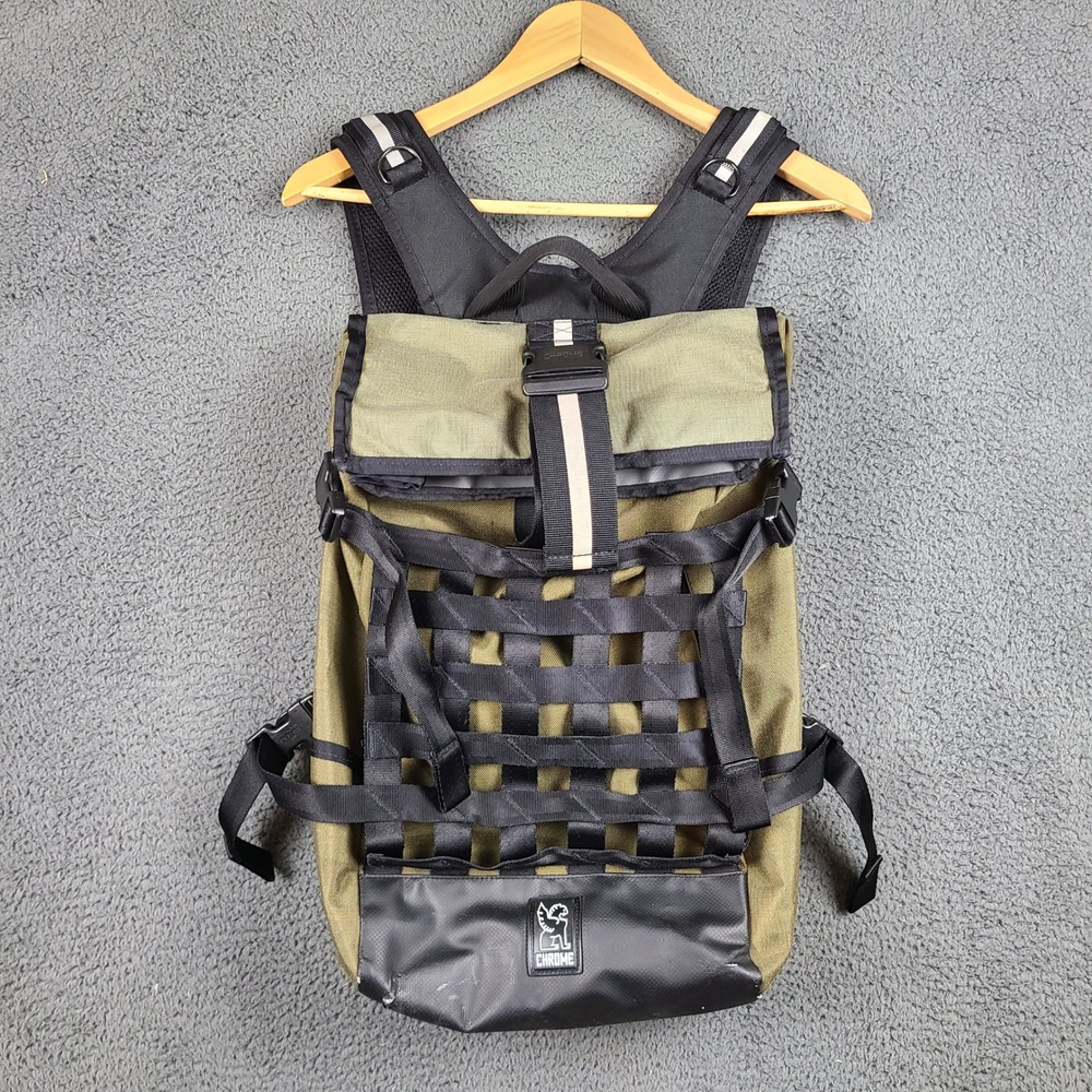 Chrome Industries Barrage Cargo Rolltop Backpack Olive Green Black Waterproof